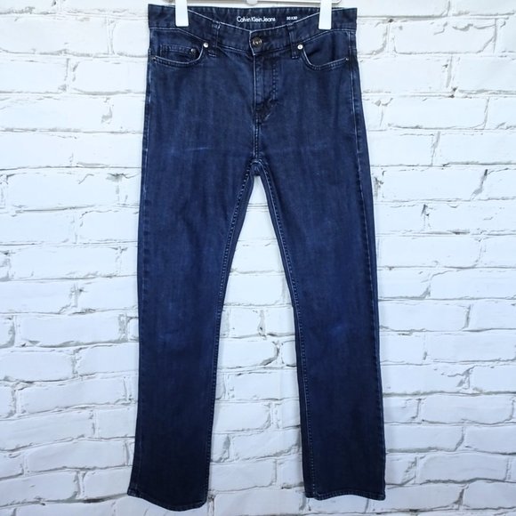 Calvin Klein Straight Leg Denim Jeans - Picture 1 of 6